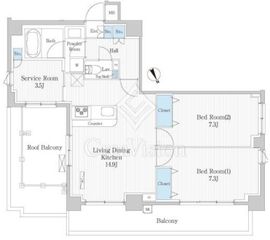 HIGASHIKOMATSUGAWA PARK RESIDENCE 501 間取り図