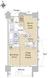 アクシルコート早稲田 6階 間取り図