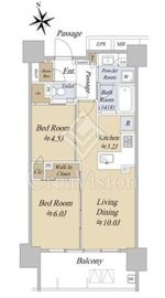 アクシルコート早稲田 5階 間取り図