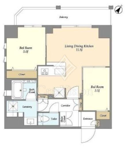 リテラス三ノ輪ウエスト 702 間取り図