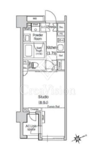 スタイリオ元住吉 205 間取り図