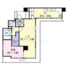 D'グラフォート横浜クルージングタワー 18階 間取り図