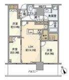プラウドタワー小岩フロント 22階 間取り図