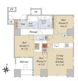 ワールドシティタワーズ キャピタルタワー 38階 間取り図