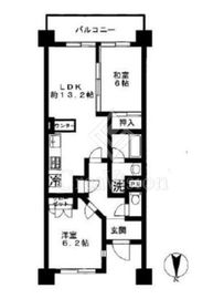 オーベルグランディオ萩中 13階 間取り図
