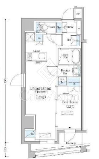 アーバネックス横濱馬車道 403 間取り図