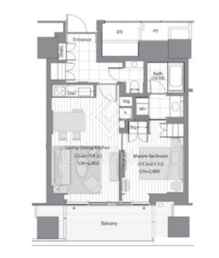 虎ノ門ヒルズレジデンシャルタワー 7階 間取り図