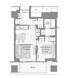 虎ノ門ヒルズレジデンシャルタワー 7階 間取り図
