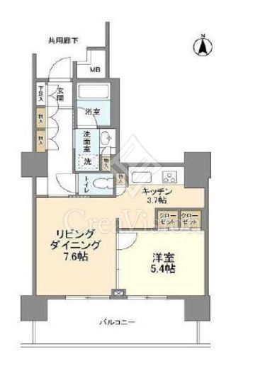 豊洲シエルタワー 7階 間取り図