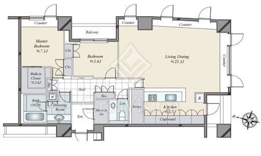 ルクセンブルグハウス 2階 間取り図