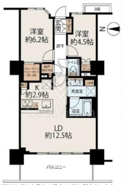プライムパークス品川シーサイド ザ・タワー 21階 間取り図