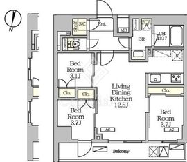 NOGATA RESIDENCE 407 間取り図