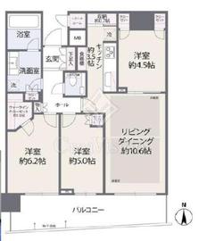 パークタワー晴海 26階 間取り図