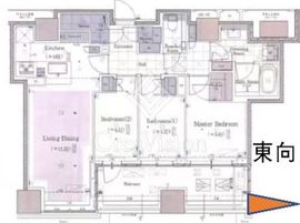 クラッシィタワー新宿御苑 14階 間取り図