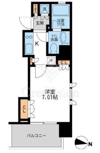 アーデン清澄白河 307 間取り図