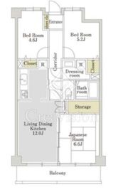 アーバンパーク常盤台公園 B140 間取り図