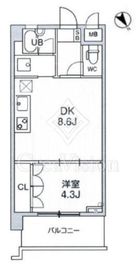 ウィルテラス押上 406 間取り図