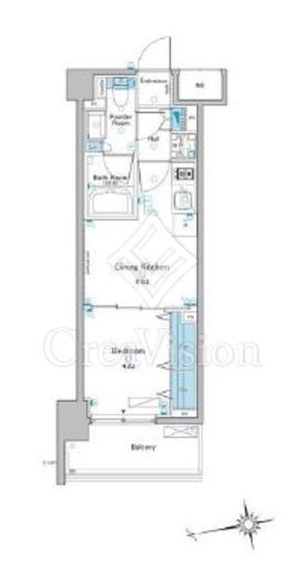 ルフォンプログレ赤羽 408 間取り図