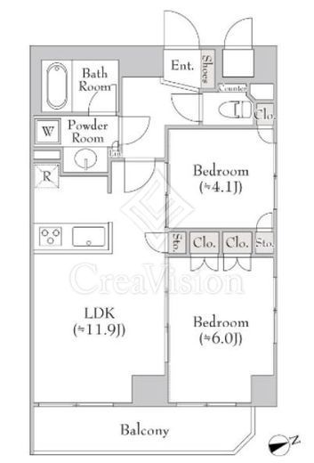 CANVASS板橋 1102 間取り図