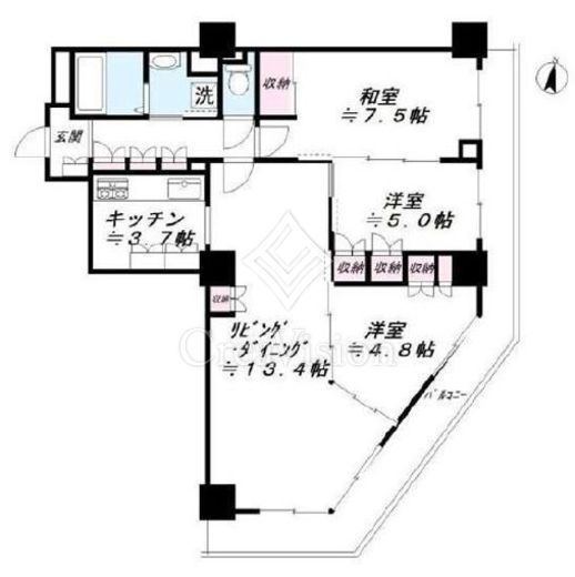 ジェイタワー西大井 28階 間取り図