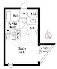 ザ・シティレジデンス新宿 401 間取り図