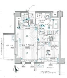 デュオステージ横濱赤門通り 4階 間取り図