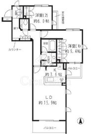 リベルテ等々力 108 間取り図