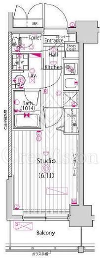 ガーラ横濱関内グランドステージ 9階 間取り図