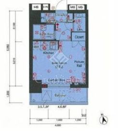 シンシア牛込 6階 間取り図