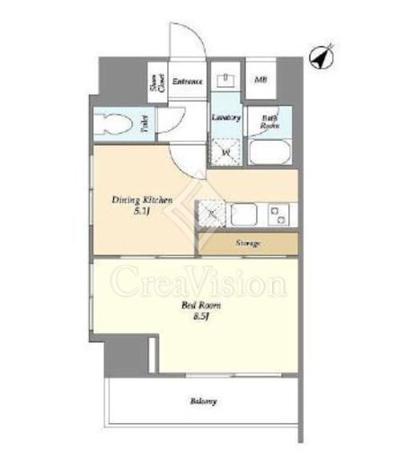 オーキッドレジデンス板橋 809 間取り図