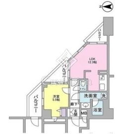 ラフィーネデュオ 7階 間取り図