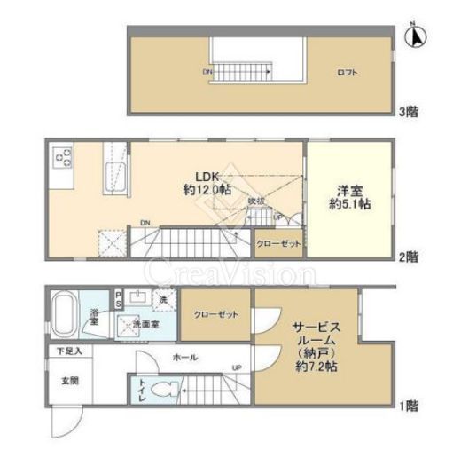 リムテラス東高円寺 1階 間取り図