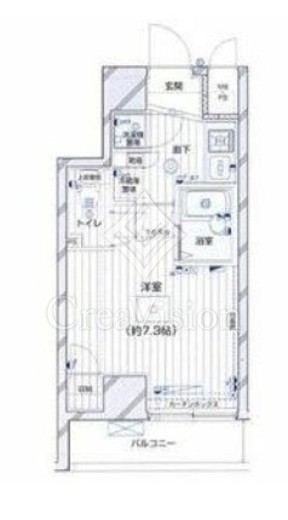 エクセリア白金高輪 2階 間取り図