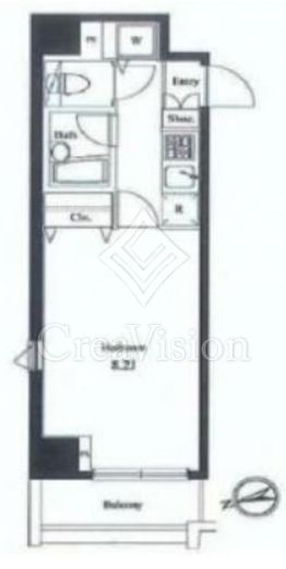 ヴェルト東新宿 6階 間取り図