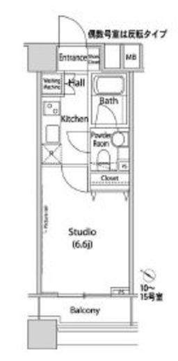 ファーストリアルタワー新宿 1311 間取り図