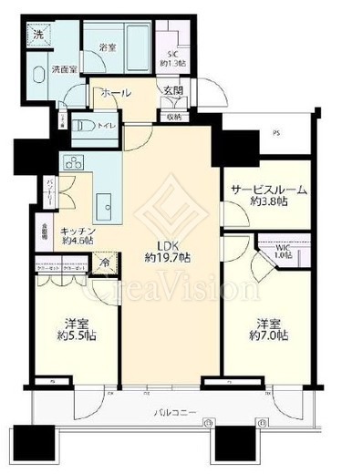 三田ガーデンヒルズ SOUTH HILL 7階 間取り図