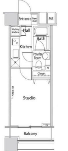 ファーストリアルタワー新宿 511 間取り図