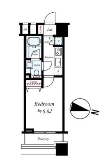 ファーストリアルタワー新宿 811 間取り図