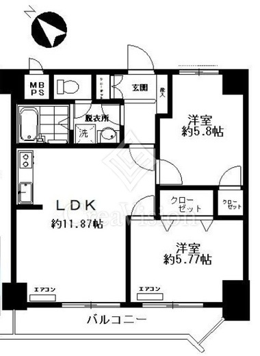 ハイライフ三田 7階 間取り図
