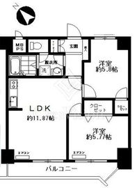 ハイライフ三田 7階 間取り図