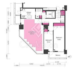 ブリリアイストタワー勝どき 4101 間取り図