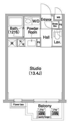 コンフォリア学芸大学 402 間取り図