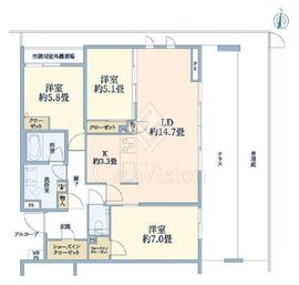 クリオレジダンス新城サウスコート 1階 間取り図