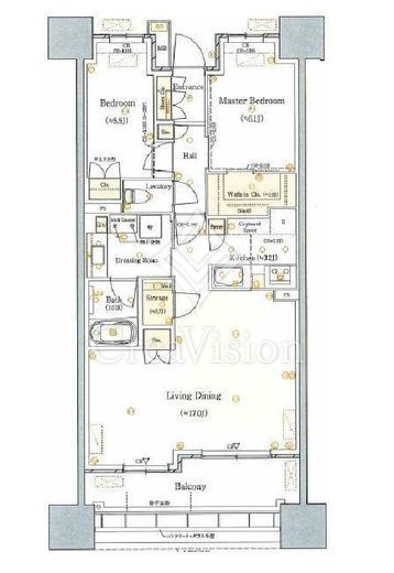 パークタワー向ヶ丘遊園 8F1 間取り図