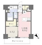 ピアース赤坂 5階 間取り図