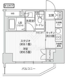レジディア笹塚2 810 間取り図