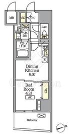 テラス北千住 201 間取り図