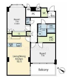 スカイプラザ赤坂 2階 間取り図