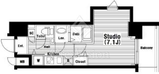 グランド・ガーラ横濱山下町 4階 間取り図