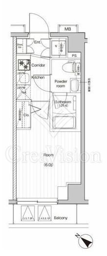 プレミアムキューブ横浜DEUX 5階 間取り図